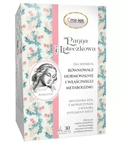 Panna Apteczkowa dla wspracia równowagi hormonalnej i właściwego metabolizmu mieszanka ziół 30 saszetek zdjęcie