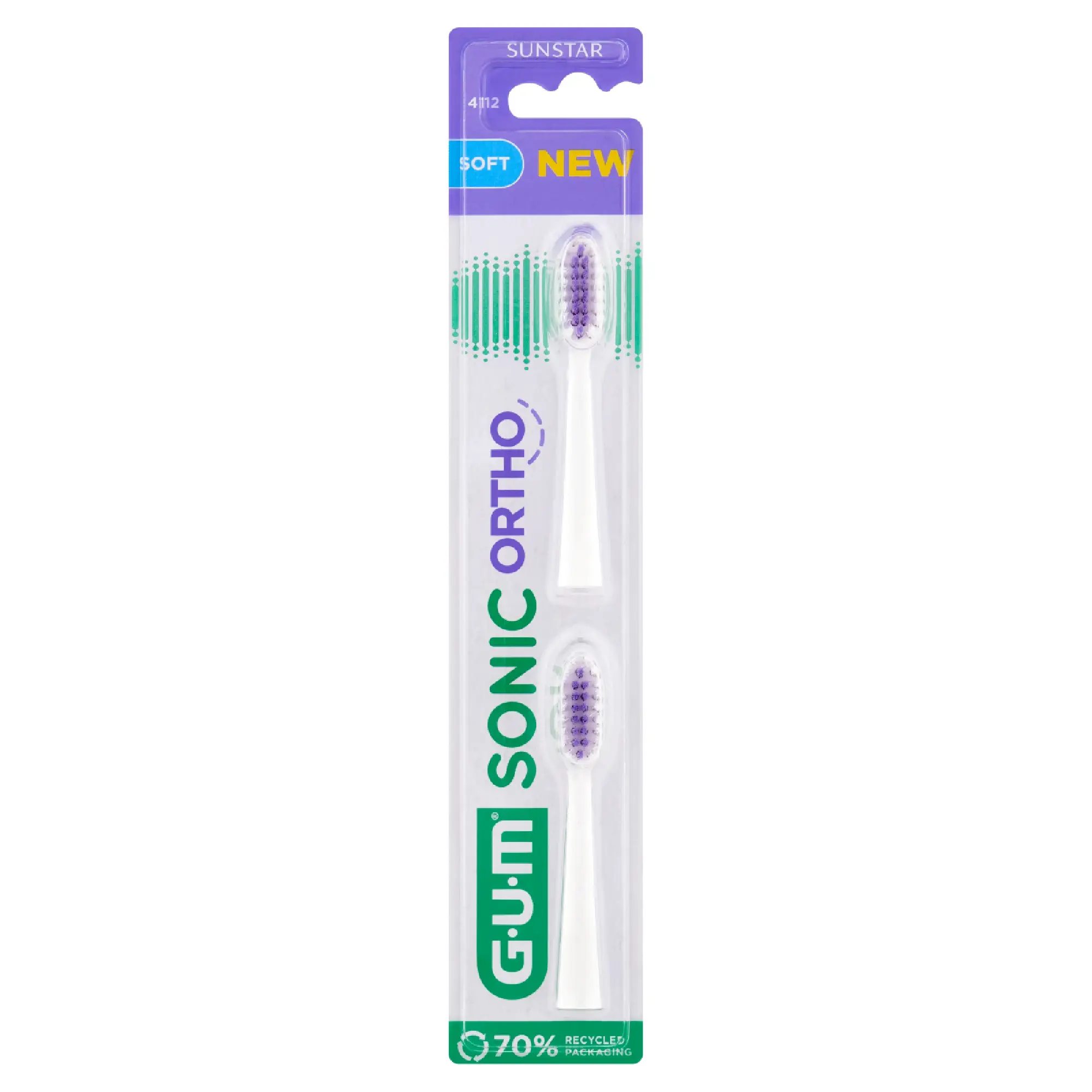 Sunstar Gum Sonic Ortho Główki, 2 sztuki zdjęcie