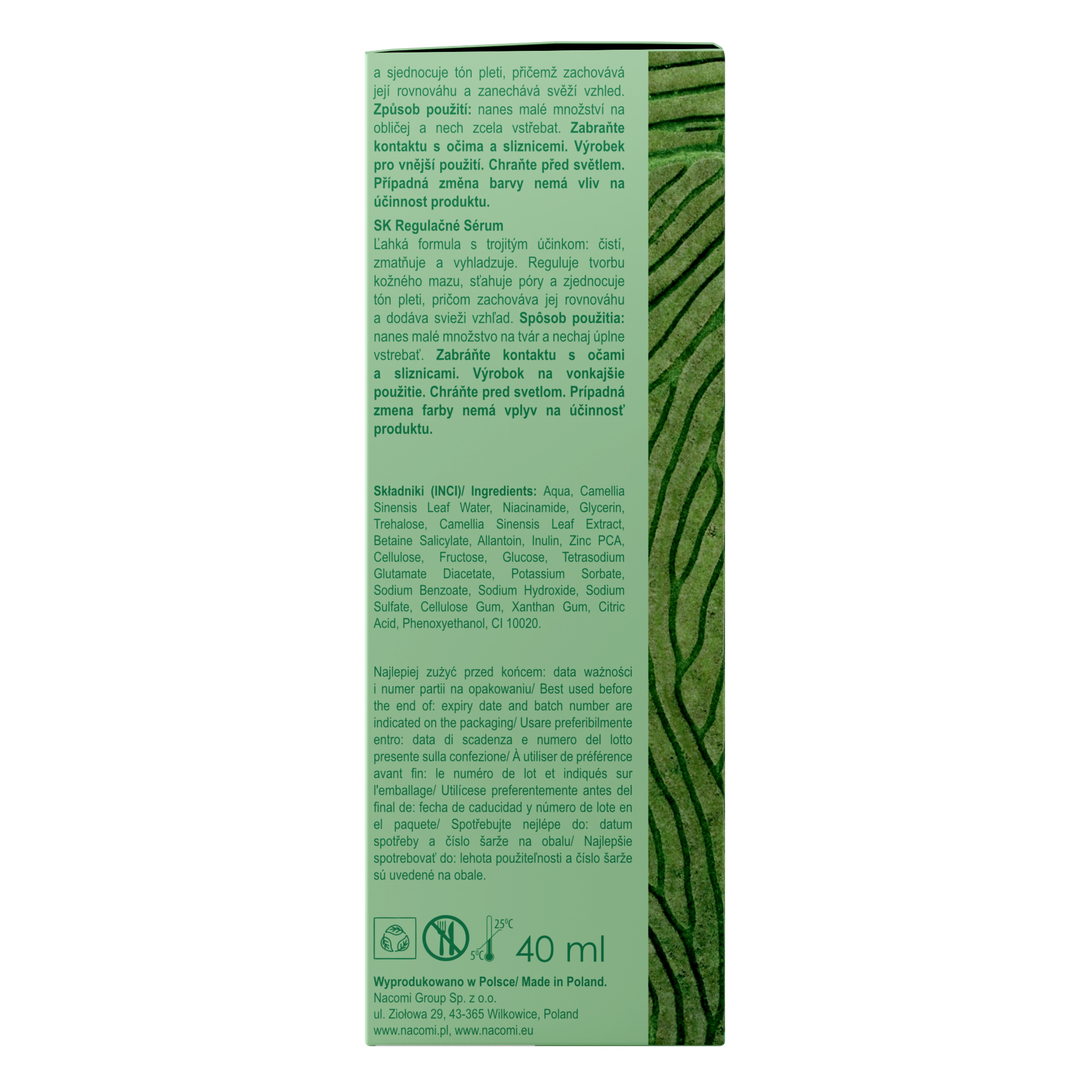 Nacomi Matcha Balance Key serum regulujace, 40 ml