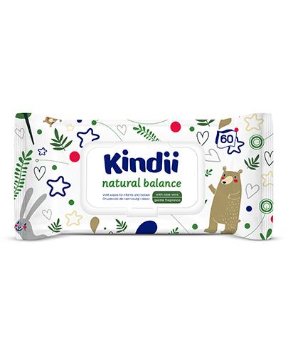 KINDII NATURALS BALANCE chusteczki nawilżane dla niemowląt - 60 szt. - cena, opinie, stosowanie  zdjęcie
