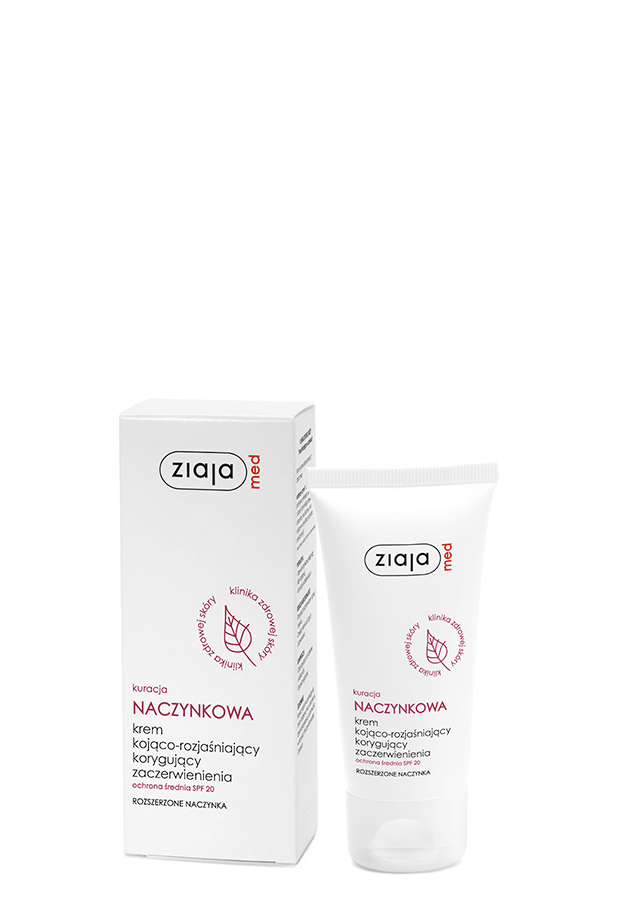 ZIAJA MED KURACJA NACZYNKOWA Krem kojąco-rozjaśniający korygujący zaczerwienienia SPF 20 - 50 ml zdjęcie