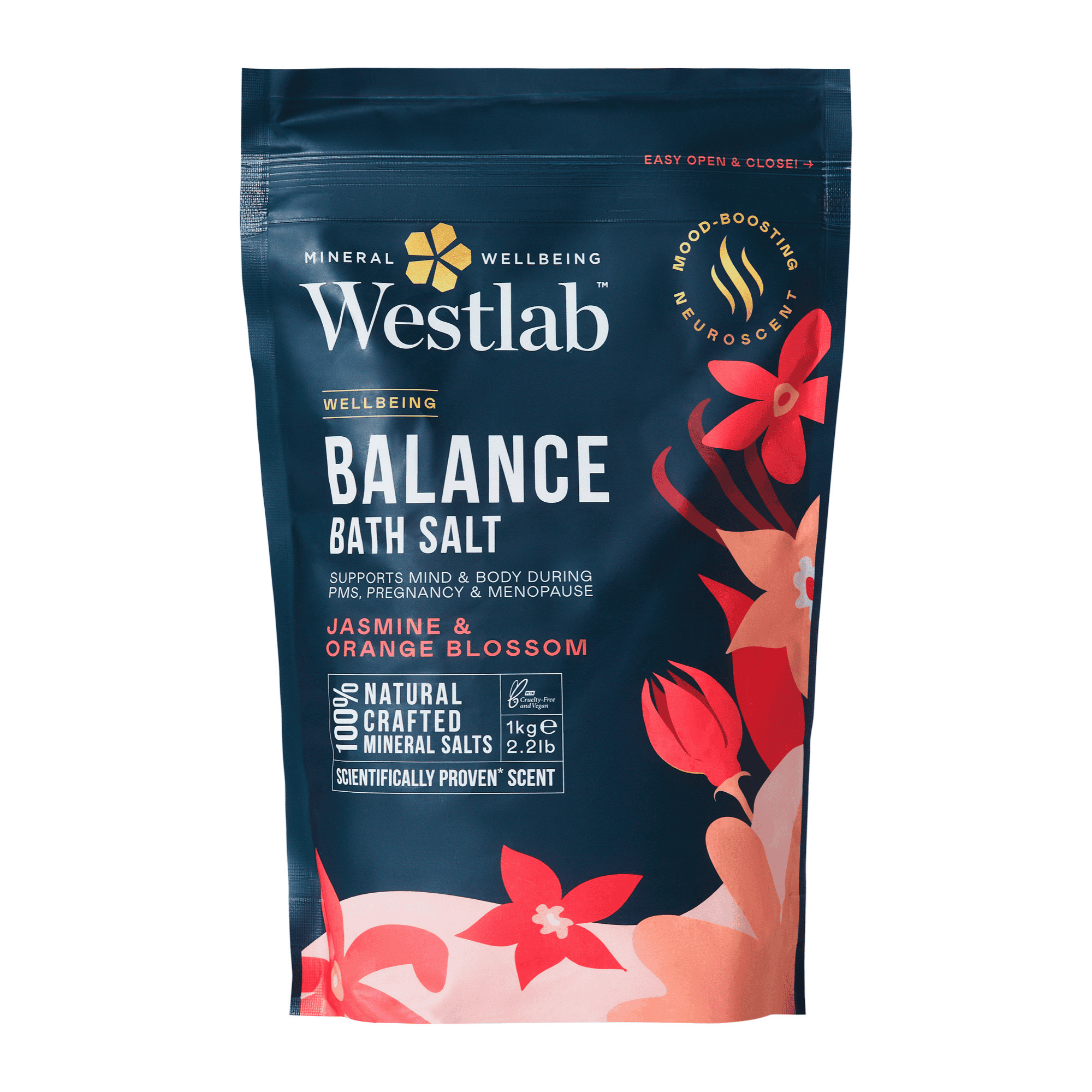 Westlab Balance sól do kąpieli kwiat jaśminu i pomarańczy, 1 kg zdjęcie