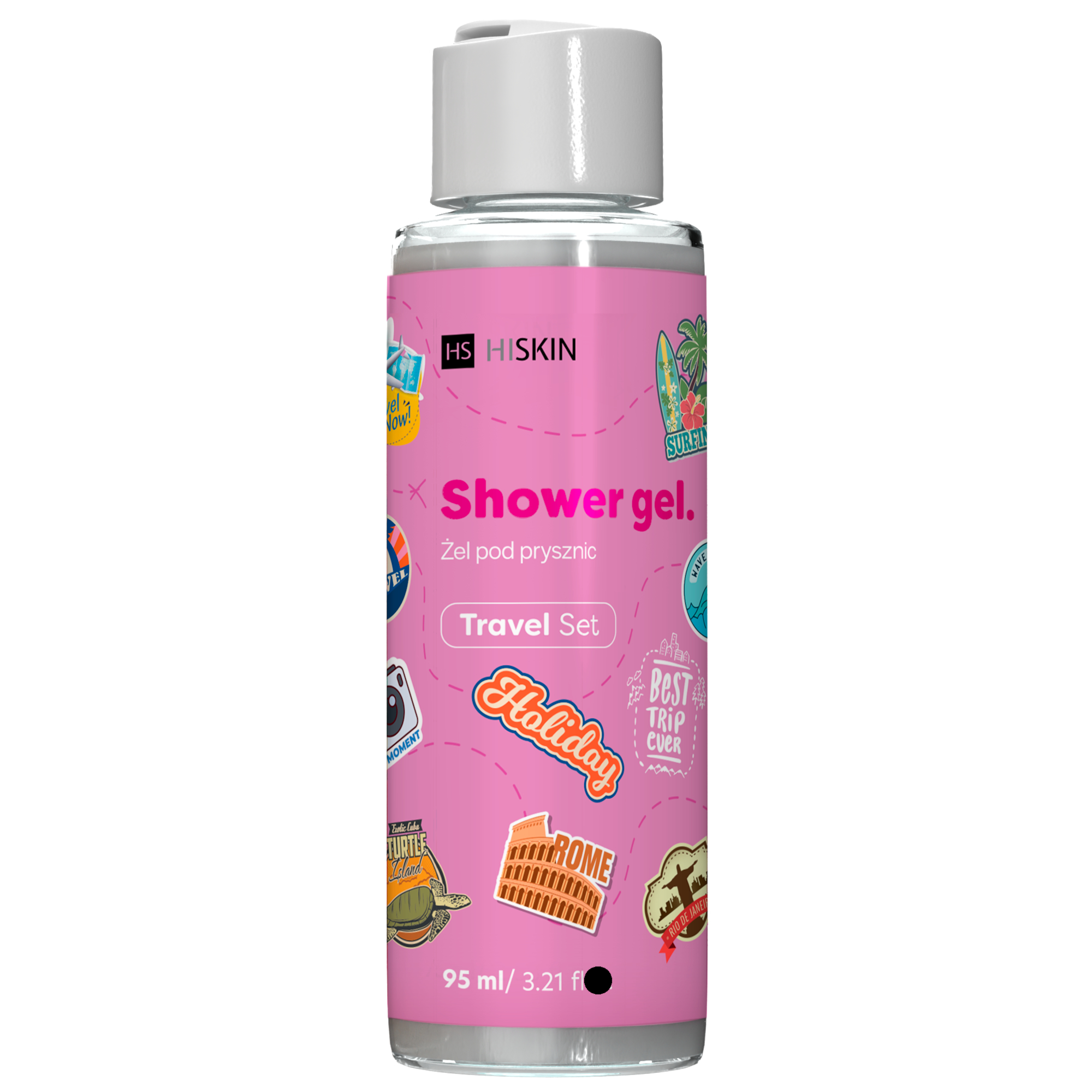 Hiskin Travel  Żel pod prysznic kolorowy, 95 ml zdjęcie