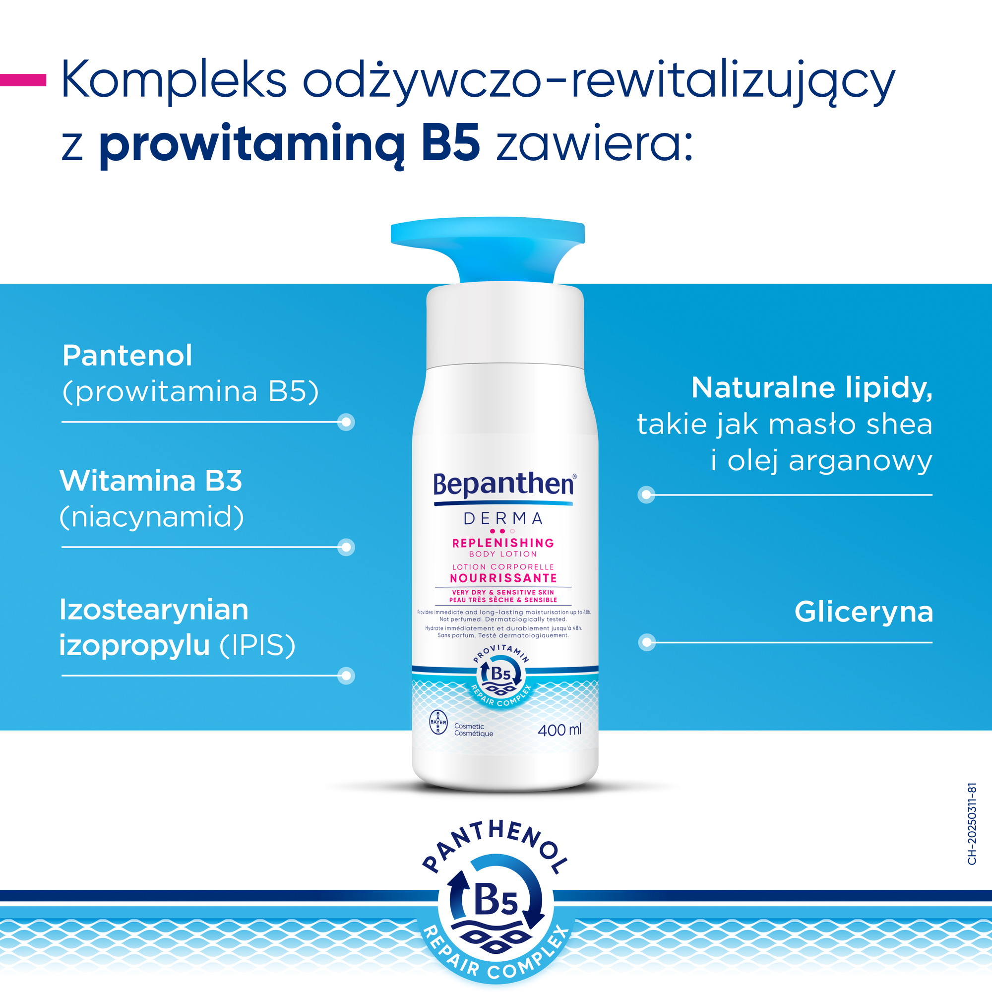 Bepanthen Derma głęboko odżywczy balsam do ciała, 400 ml