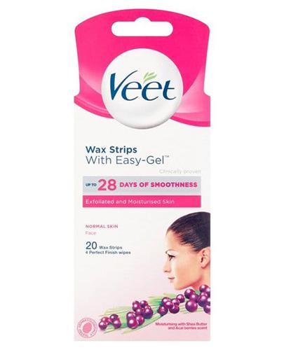 Veet Plastry z woskiem do depilacji twarzy dla skóry normalnej - 20 szt. zdjęcie