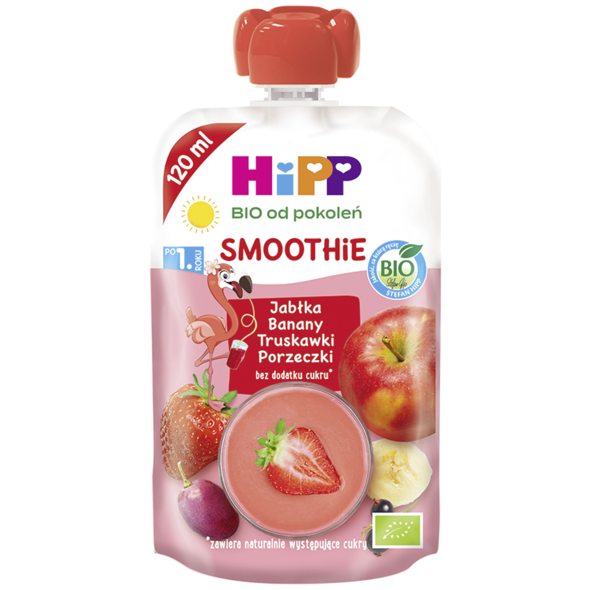 HIPP Hippis Smoothie Drink Jabłka-Banany-Truskawki-Porzeczki - 120 ml