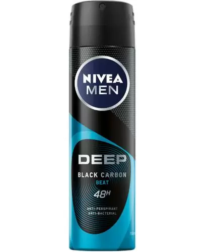 Nivea Deep Black carbon antyperspirant męski spray 150 ml zdjęcie