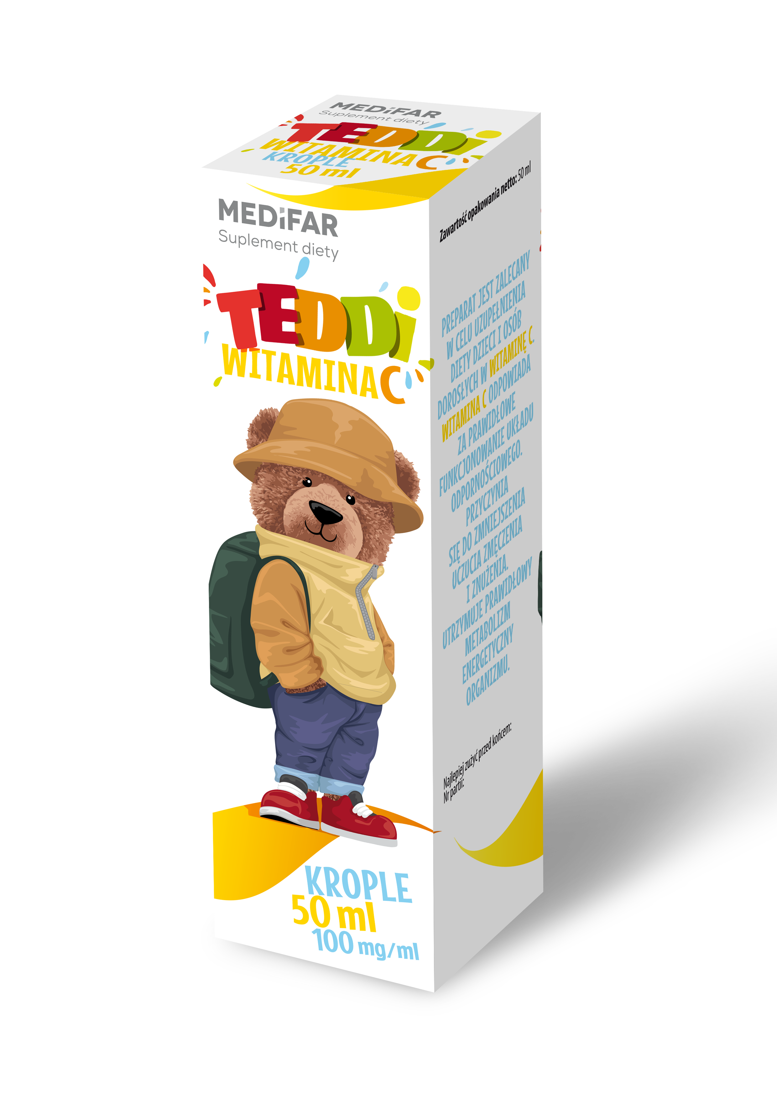MediFar Teddi Witamina C krople, 30 ml zdjęcie