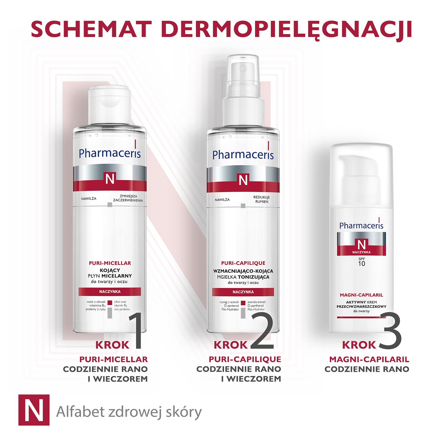 Pharmaceris N Magni-Capilaril, aktywny krem przeciwzmarszczkowy, SPF 10, 50 ml