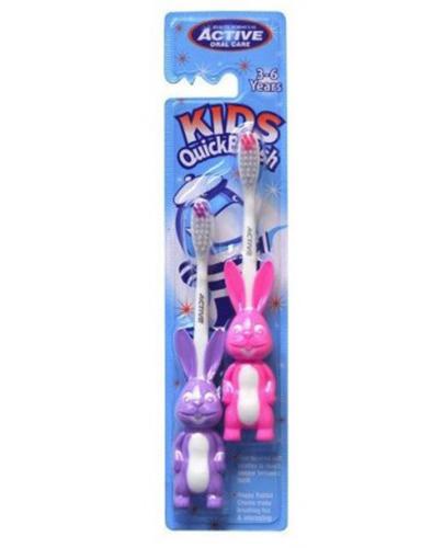 Beauty Formulas Activ Oral Care Kids Quick Brush Szczoteczka do zębów dla dzieci Królik 3-6 lat - 2 szt. - cena, opinie, stosowanie zdjęcie