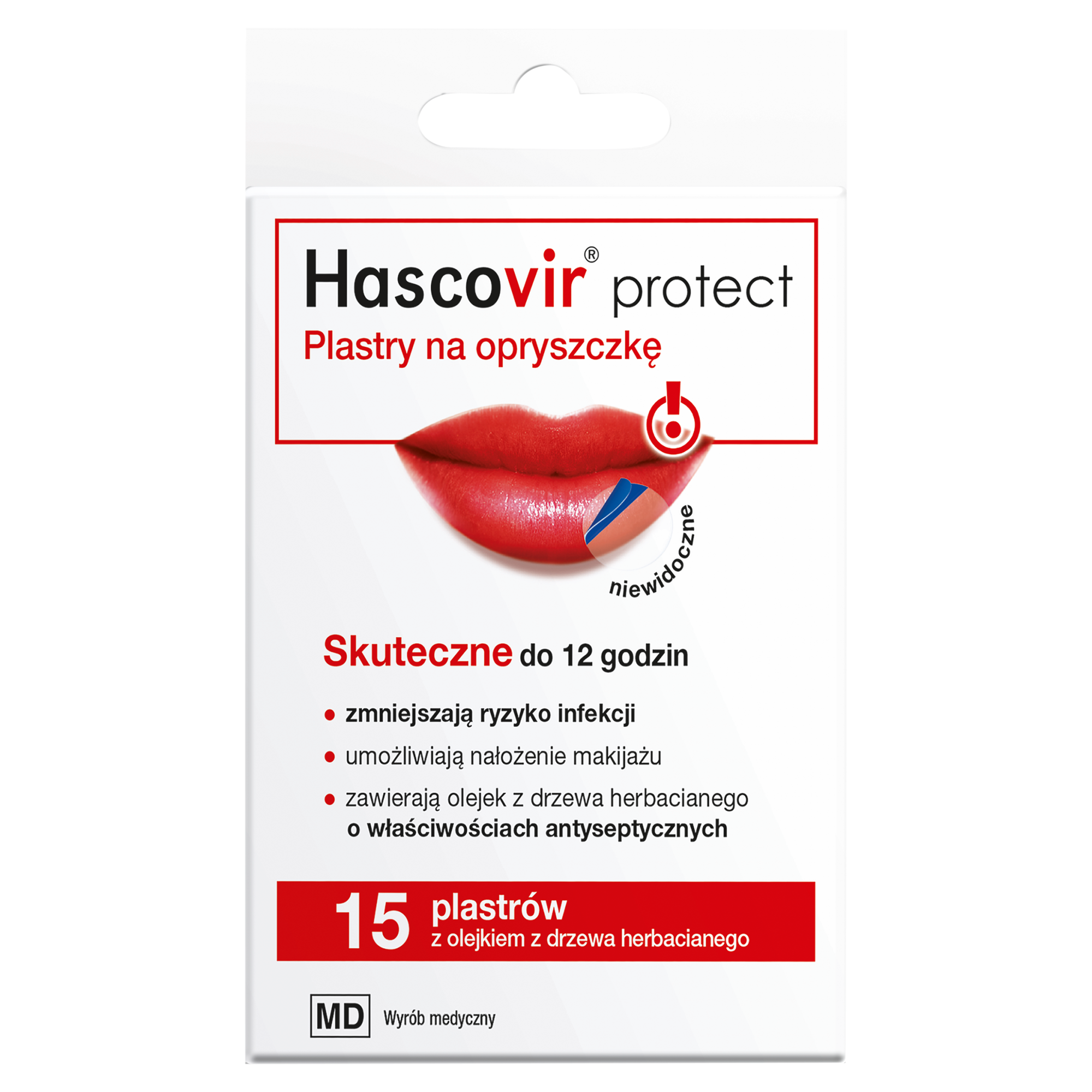 HASCOVIR Plastry na opryszczkę, 15 plasterków zdjęcie