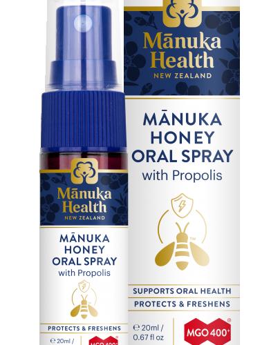Manuka Health Spray doustny z miodem Manuka MGO 400+ i propolisem BIO 30, 20 ml zdjęcie