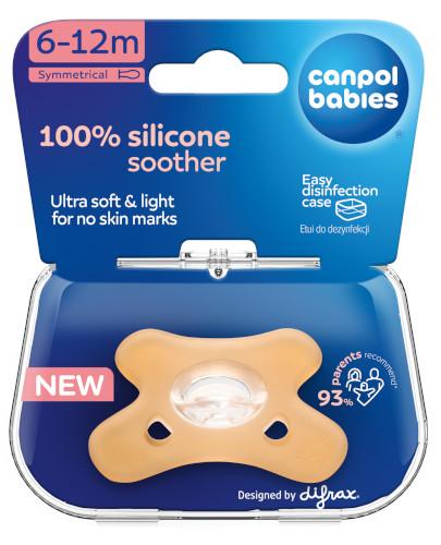 Canpol Babies, smoczek 100% silikonowy 6-12 m symetryczny, 1 sztuka 24/002_ora zdjęcie