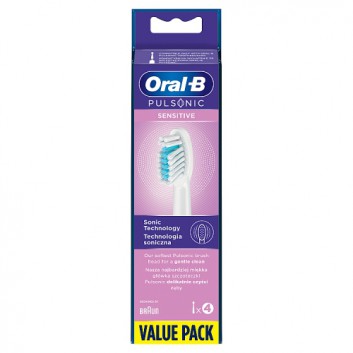 Oral - B Pulsonic Sensitive SR32 Końcówki do szczoteczki elektrycznej, 4 szt., cena, opinie, właściwości
