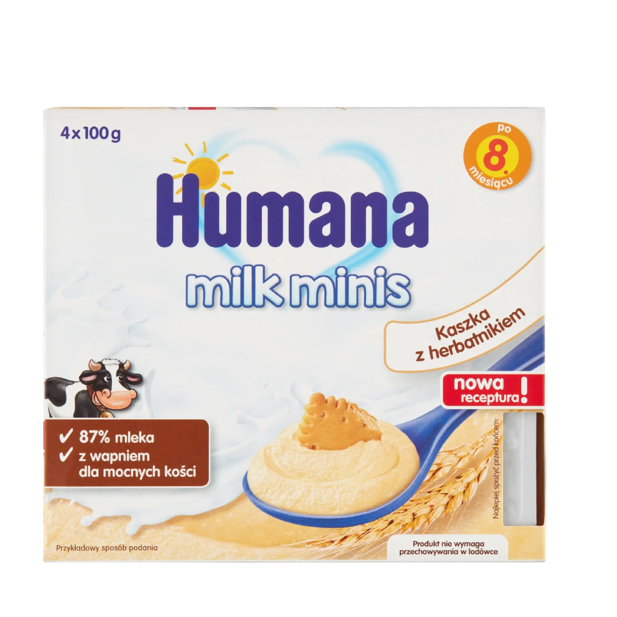 Humana Milk Minis, Deserek mleczny kaszka z herbatnikiem, 4x100 g zdjęcie
