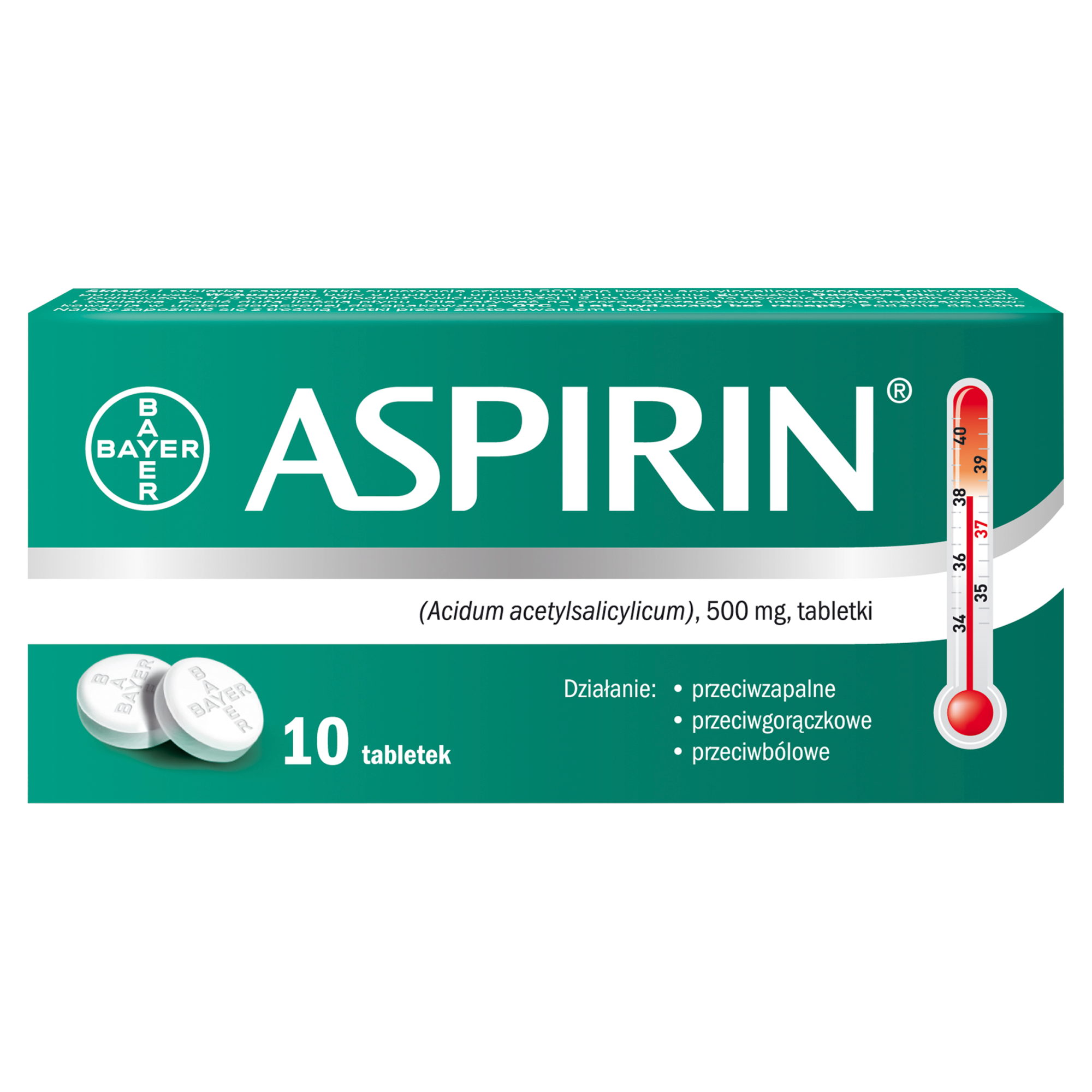 Aspirin, 500 mg, tabletki, 10 sztuk zdjęcie
