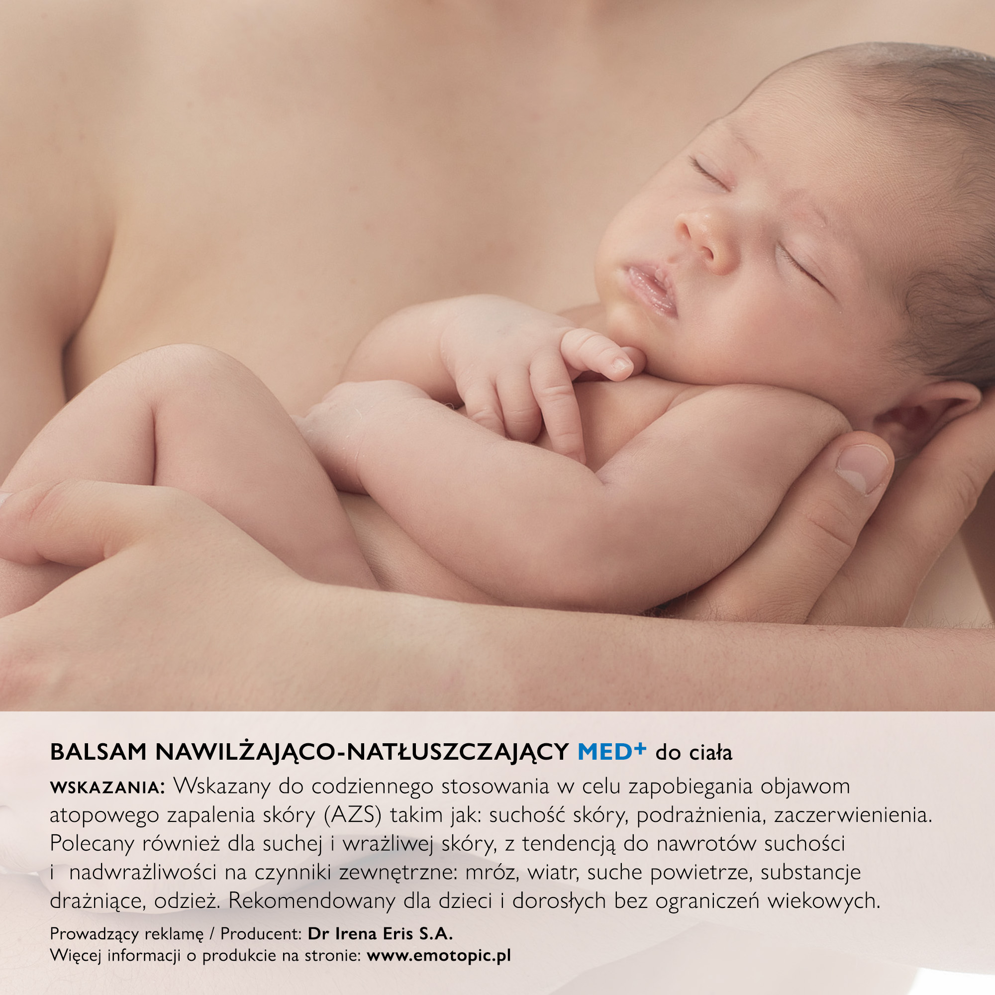 Emotopic balsam nawilżająco-natłuszczający MED+ do ciała do codziennego stosowania 190 ml