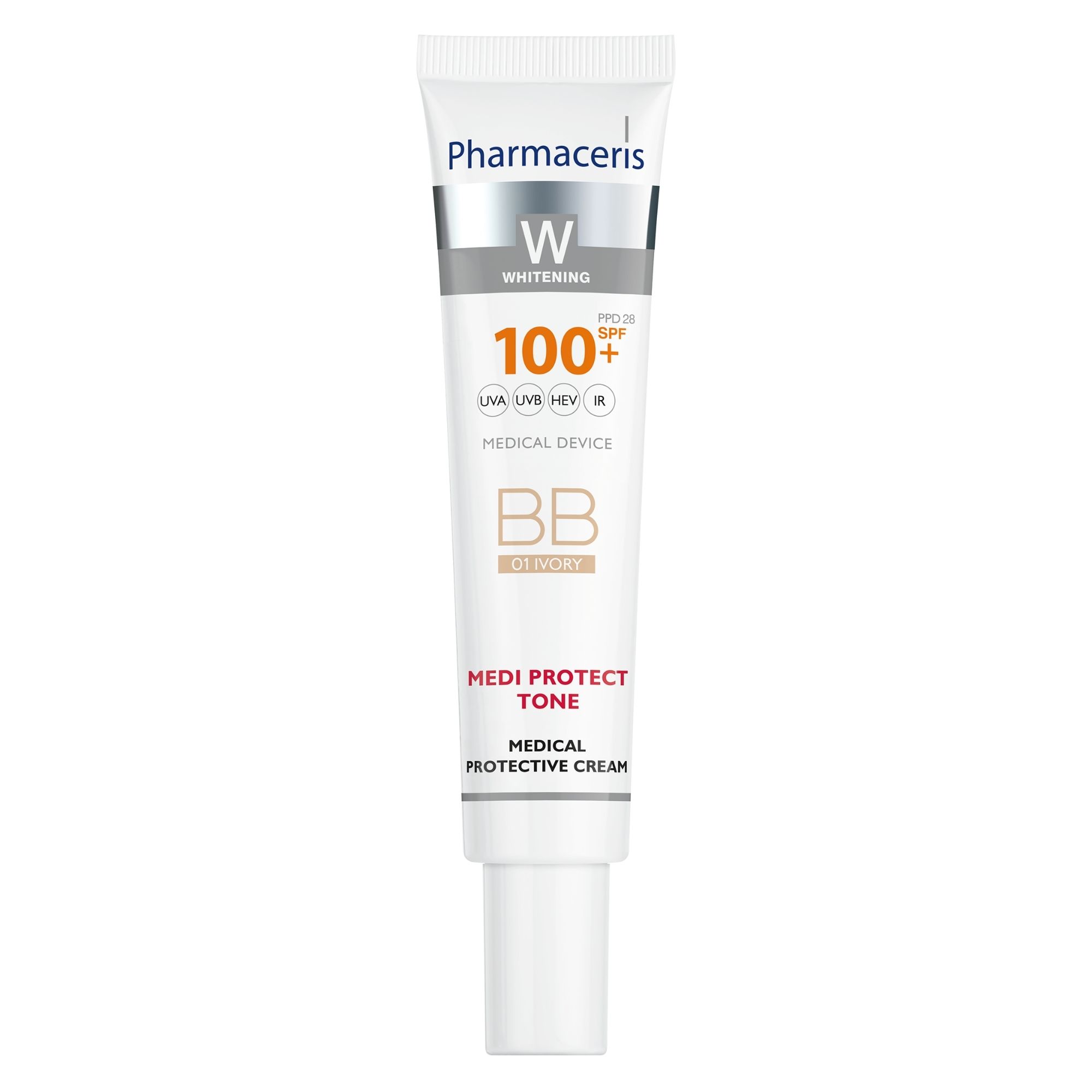 Pharmaceris W Medi Protect Tone Medyczny, krem ochronny BB SPF 100+ 01 Ivory, 40 ml zdjęcie