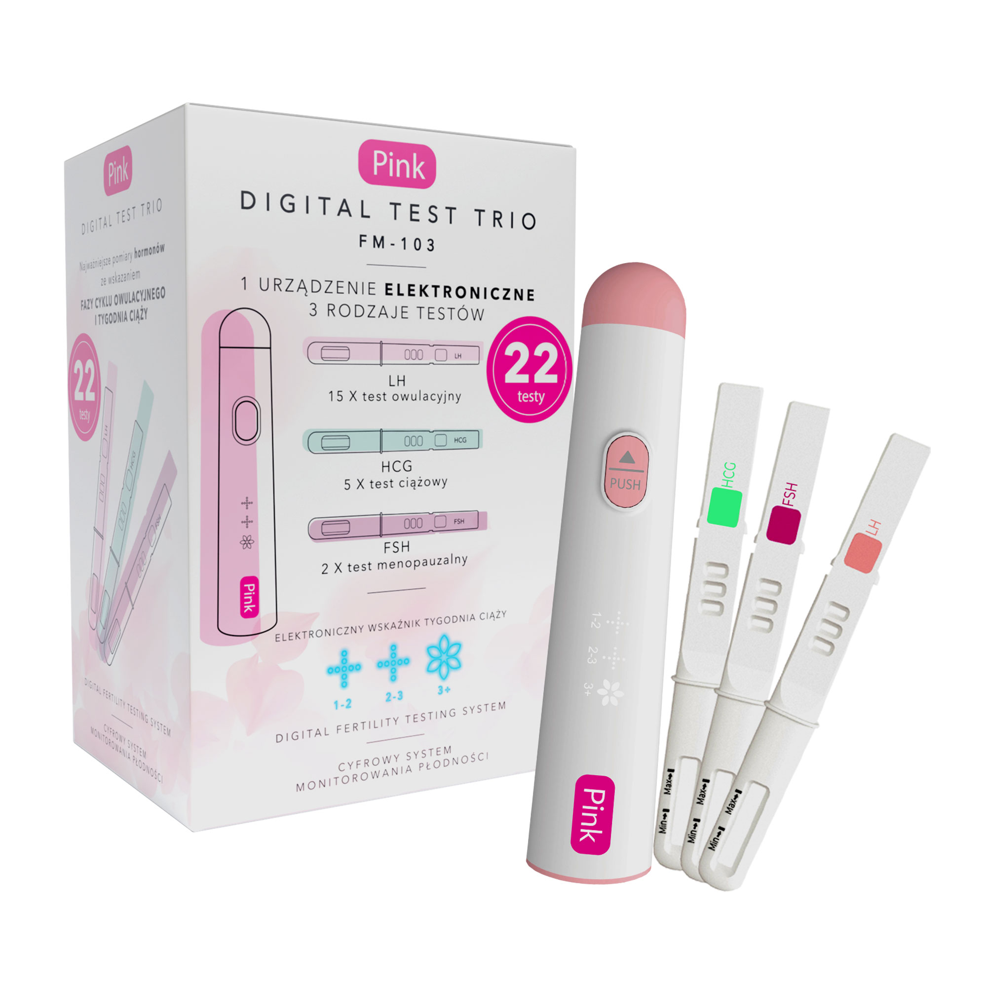 Digital Test Trio Cyfrowy system monitorowania płodności 1 sztuka zdjęcie