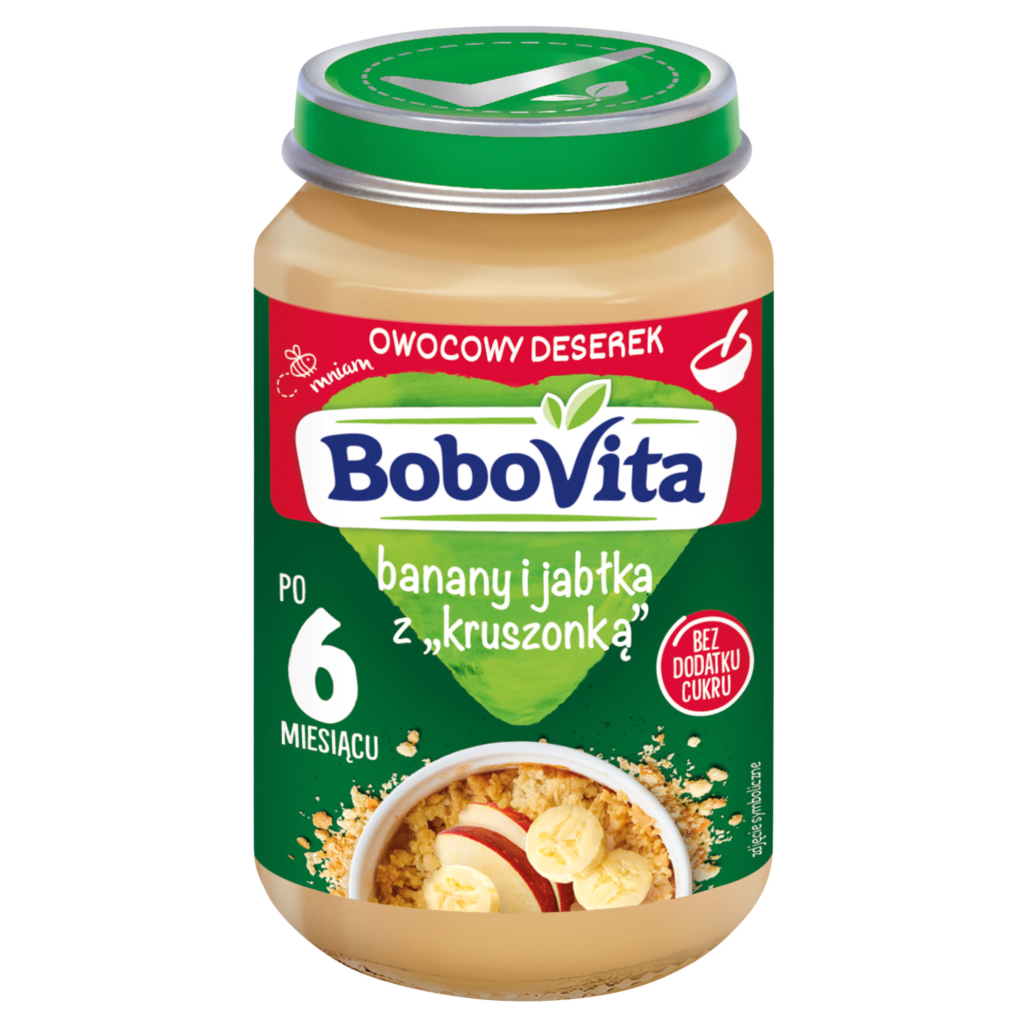 BoboVita banany jabłka z kruszonką 190 g zdjęcie