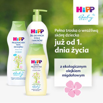 HiPP Babysanft Sensitive oliwka pielęgnacyjna 200 ml