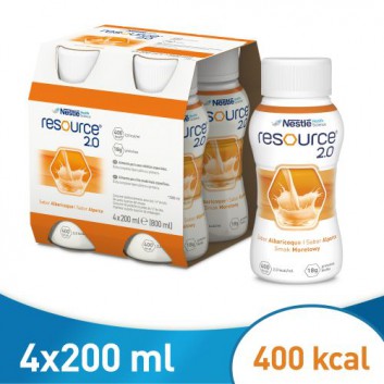 Resource 2.0 preparat odżywczy w płynie smak morelowy 4x 200 ml
