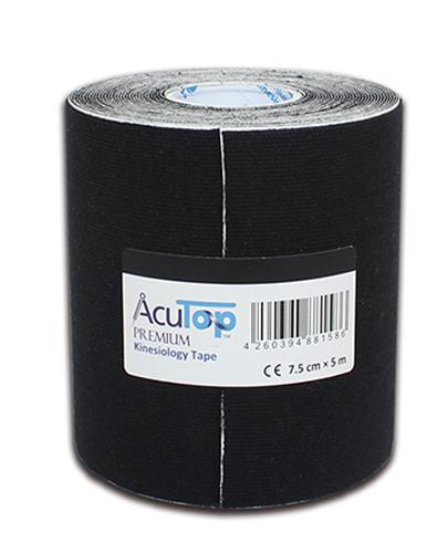AcuTop Premium Kinesiology Tape 7,5 cm x 5 m czarny, 1 szt., cena, wskazania, opinie zdjęcie
