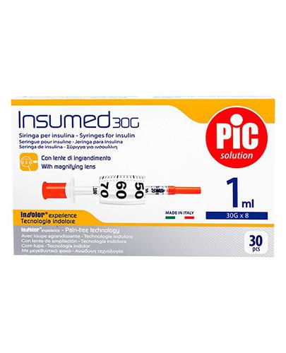 Pic Solution Insumed 1 ml 30G x 8 mm Jednorazowe strzykawki do insuliny - 30 szt. zdjęcie