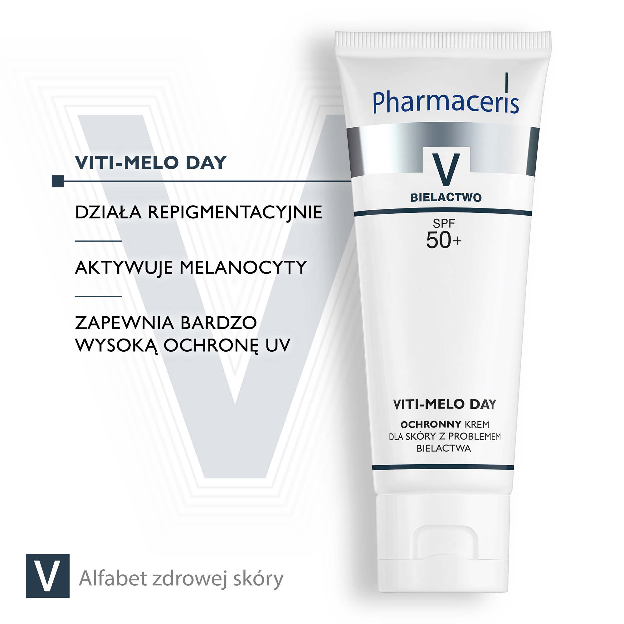Pharmaceris V Viti-Melo Day krem ochronny SPF50+ dla skóry z problemem bielactwa 75 ml