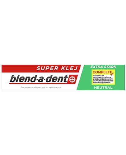 Blend-a-dent Extra Stark Neutral Super Klej do protez całkowitych i częściowych - 47 g - cena, opinie, wskazania zdjęcie