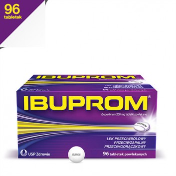 Ibuprom 200mg, 96 tabletek powlekanych zdjęcie