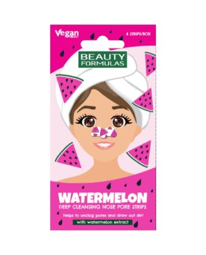 Beauty Formulas, głęboko oczyszczające paski na nos, arbuz, 6 sztuk zdjęcie