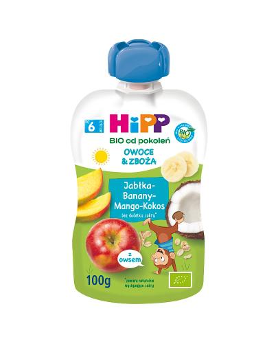 HiPP BIO od pokoleń, Jabłka-Banany-Mango-Kokos, po 6. m-cu, 100 g, cena, opinie, składniki zdjęcie