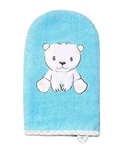 Babyono myjka bambusowa dla dzieci i niemowląt niebieska 1 sztuka [347/02] zdjęcie