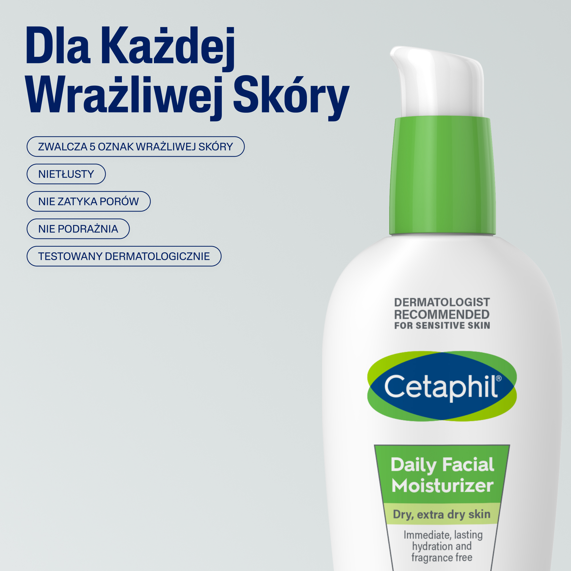 Cetaphil, krem nawilżający do twarzy na dzień z kwasem hialuronowym, 88 ml