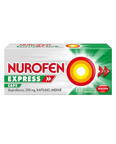 Nurofen Express Caps  200 mg 10 kapsułek miękkich zdjęcie