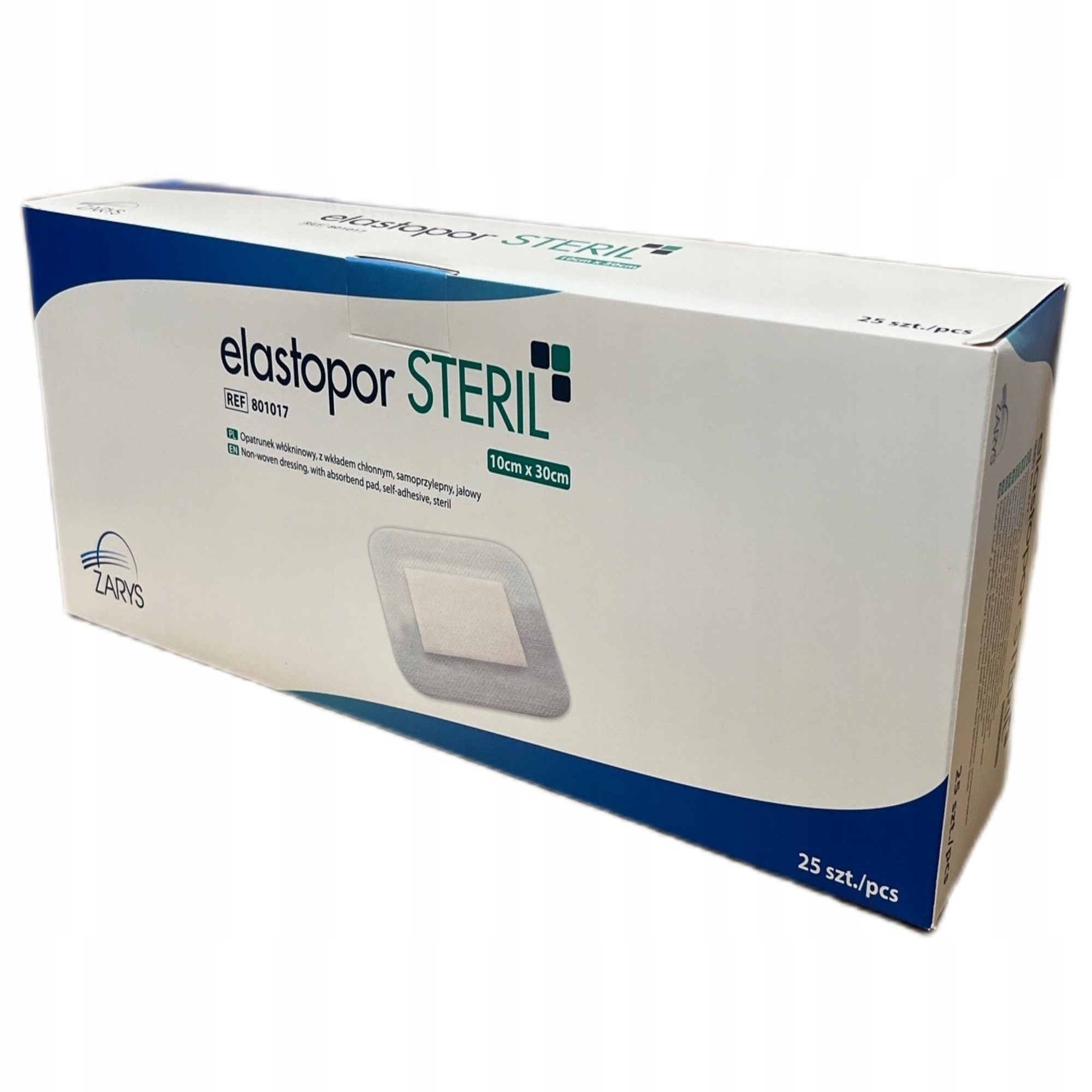 Elastopor STERIL, opatrunek włókninowy, z wkładem chłonnym, samoprzylepny, jałowy 10 cmx30 cm, 25 szt zdjęcie