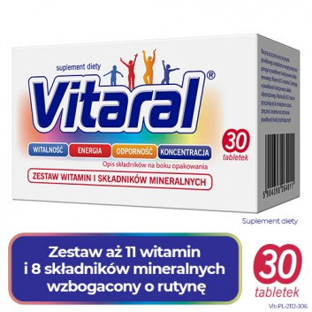 Vitaral zestaw witamin i minerałów 30 tabletek