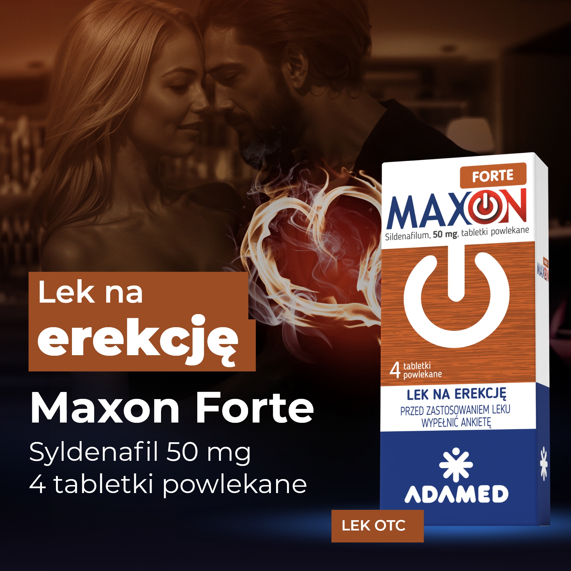 Maxon Forte 50 mg  (Sildenafil) 4 tabletki powlekane