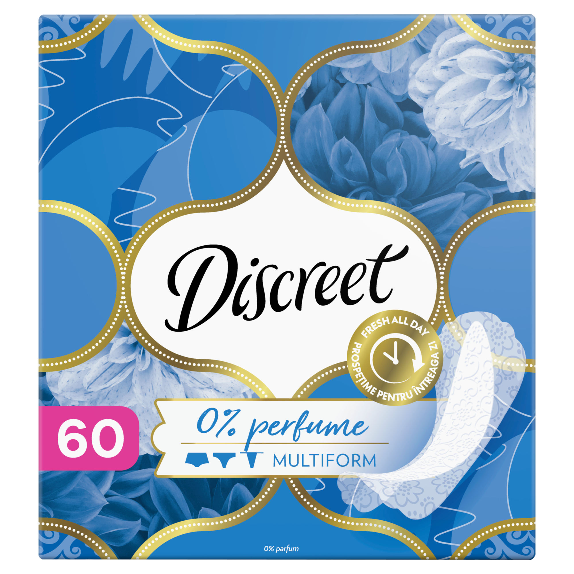Discreet 0% Perfume Multiform Wkładki higieniczne, 60 sztuk zdjęcie