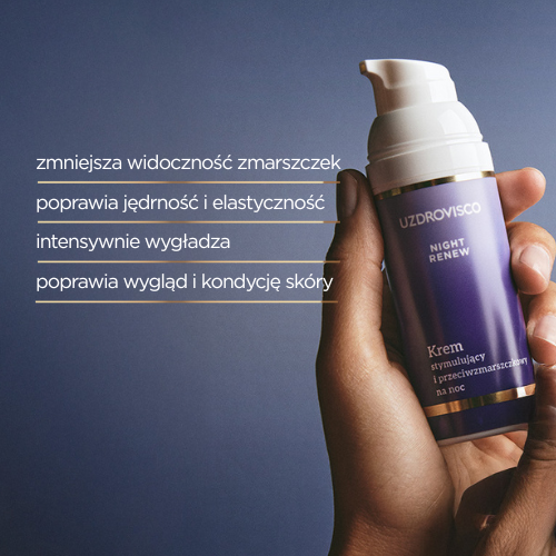 Uzdrovisco  Night Renew Krem stymulujący i przeciwzmarszczkowy na noc, 50 ml