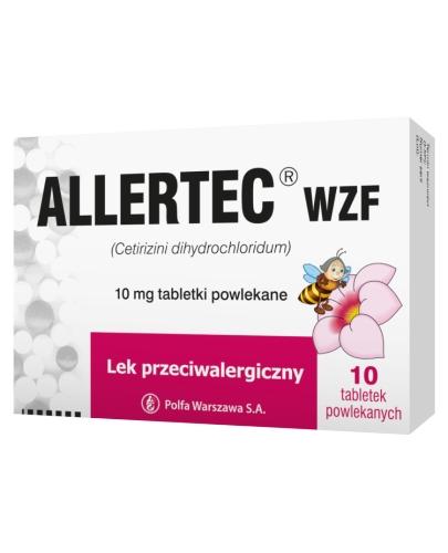 Allertec WZF, 10 tabl. powl. Na alergię, cena, opinie, ulotka zdjęcie