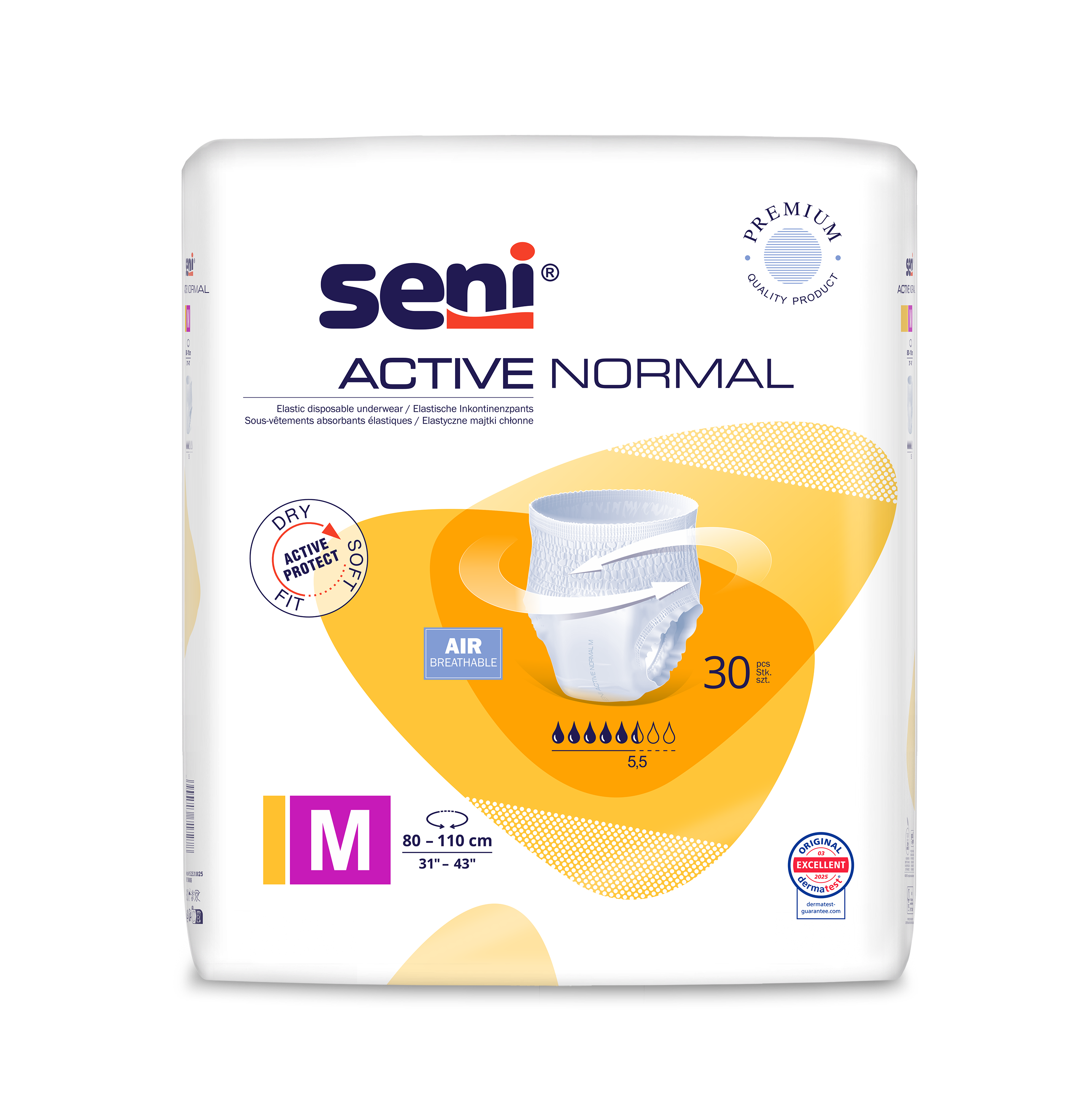 Seni Active Normal elastyczne majtki chłonne rozmiar M 30 sztuk zdjęcie