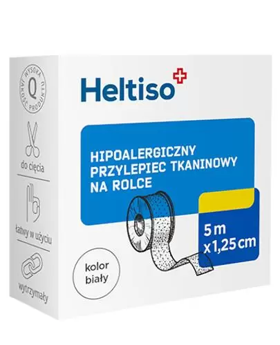 Heltiso przylepiec tkaninowy 5m x 1,25cm 1 sztuka zdjęcie