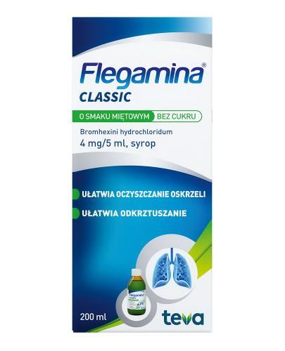 Flegamina, 4 mg/5 ml, syrop o smaku miętowym, bez cukru, 200 ml zdjęcie