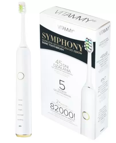 Vitammy Symphony szczoteczka soniczna do zębów biała 1 sztuka zdjęcie