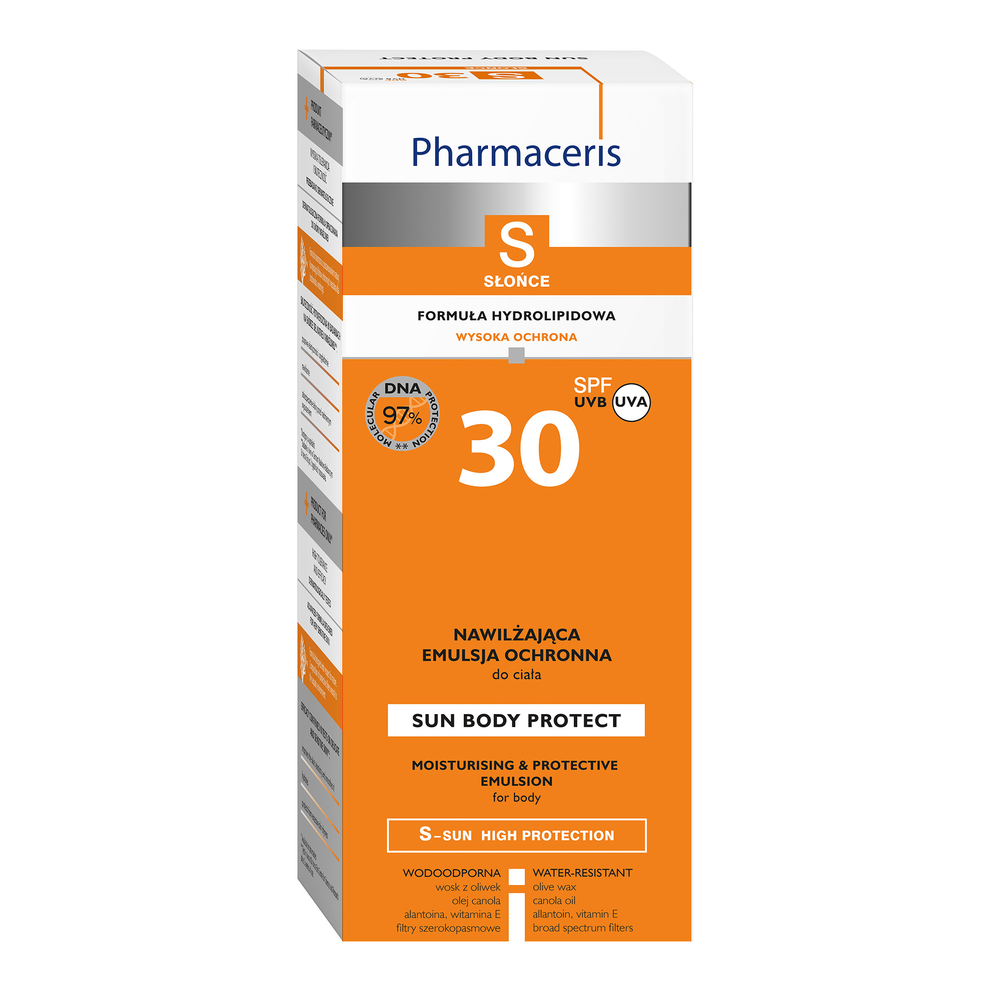 PHARMACERIS S SUN BODY PROTECT Nawilżająca emulsja ochronna do opalania ciała SPF30 150 ml zdjęcie