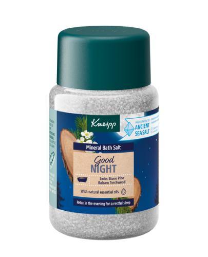Kneipp Kryształki do kąpieli z soli mineralnej Good Night Szwajcarska pinia i Amyris, 600 g zdjęcie