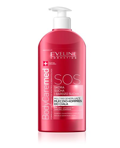 EVELINE BODYCARE MED SOS Multiregenerujące mleczko-kompres do ciała - 350 ml - skóra sucha i bardzo sucha - cena, opinie, skład zdjęcie