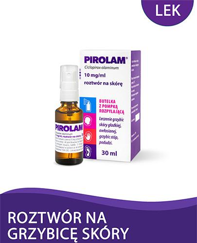 PIROLAM 1% Roztwór na grzybicę skóry - 30 ml - wygodna pompka rozpylająca zdjęcie